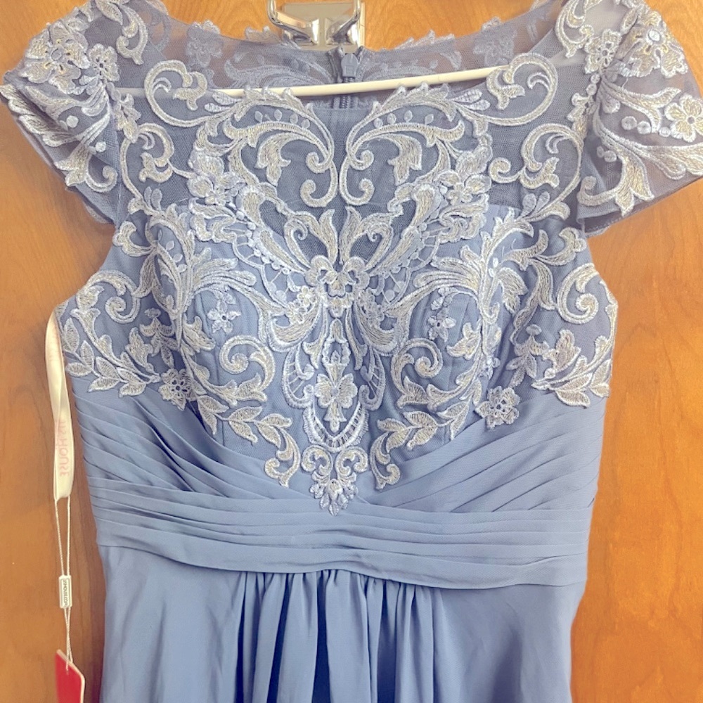 Blue lace formal dress